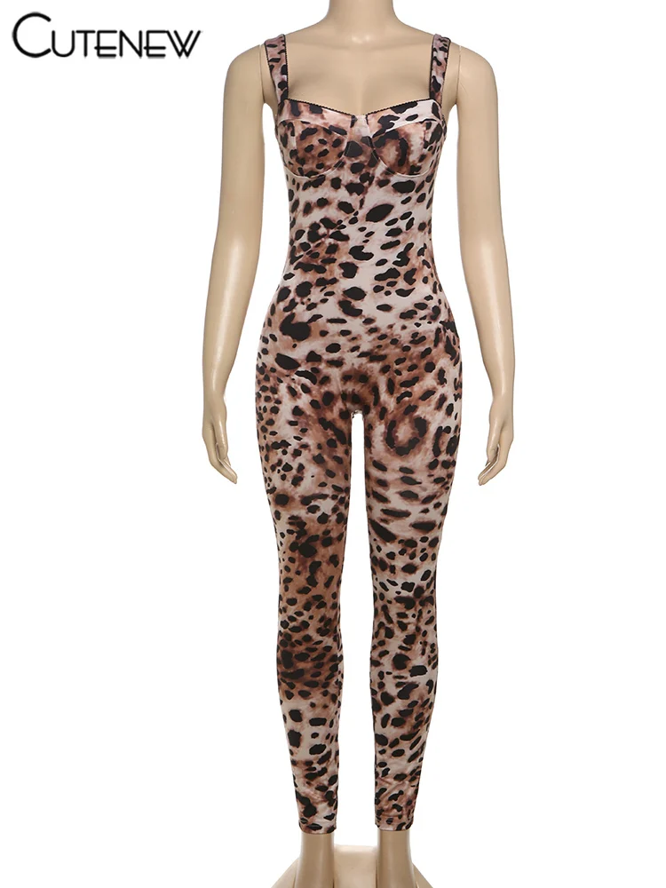 Popular Print Jumpsuits Women Summer New Suspendency Low Neck Body-shaping Overalls Female Sexy Attractive Leopard Wear 5 Popular Print Jumpsuits Women Summer New Suspendency Low Neck Body-shaping Overalls Female Sexy Attractive Leopard Wear