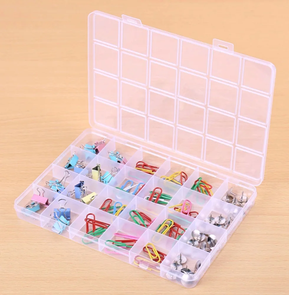 28 Slot Plastic Jewelry Bead Organizer Storage Box Container Craft