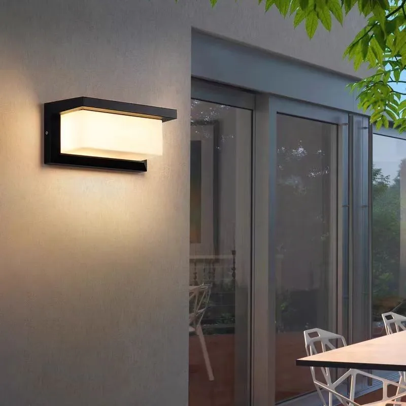 Led Wall Lamp LED Outdoor Wall Lamp Waterproof Garden Courtyard Villa Simple Landscape Lamp Modern Balcony ABS Wall