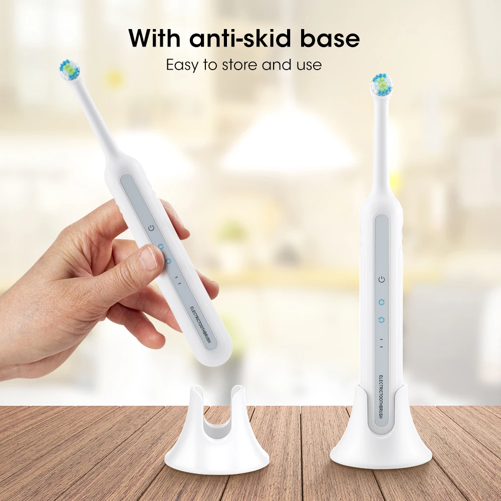 Rotating Electric Toothbrush Adult Vibration Sonic Toothbrush Tartar Stains Removal Teeth Cleaning Whitening Oral Care Tools images - 6