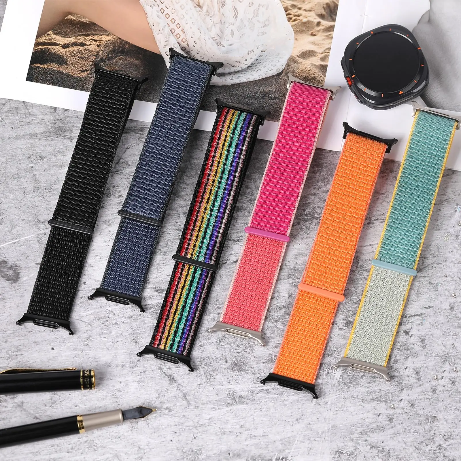Sport Nylon Loop Bracelet for Smartwatch - Universal 47mm Strap