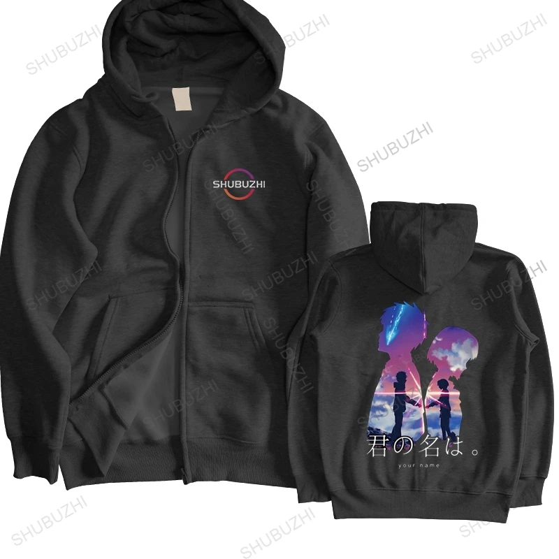 

Your Name hoodies Men Pre-shrunk Cotton Anime Manga hooded jacket Kimi No Na Wa hoodie Tops autumn Graphic hoody Clothing