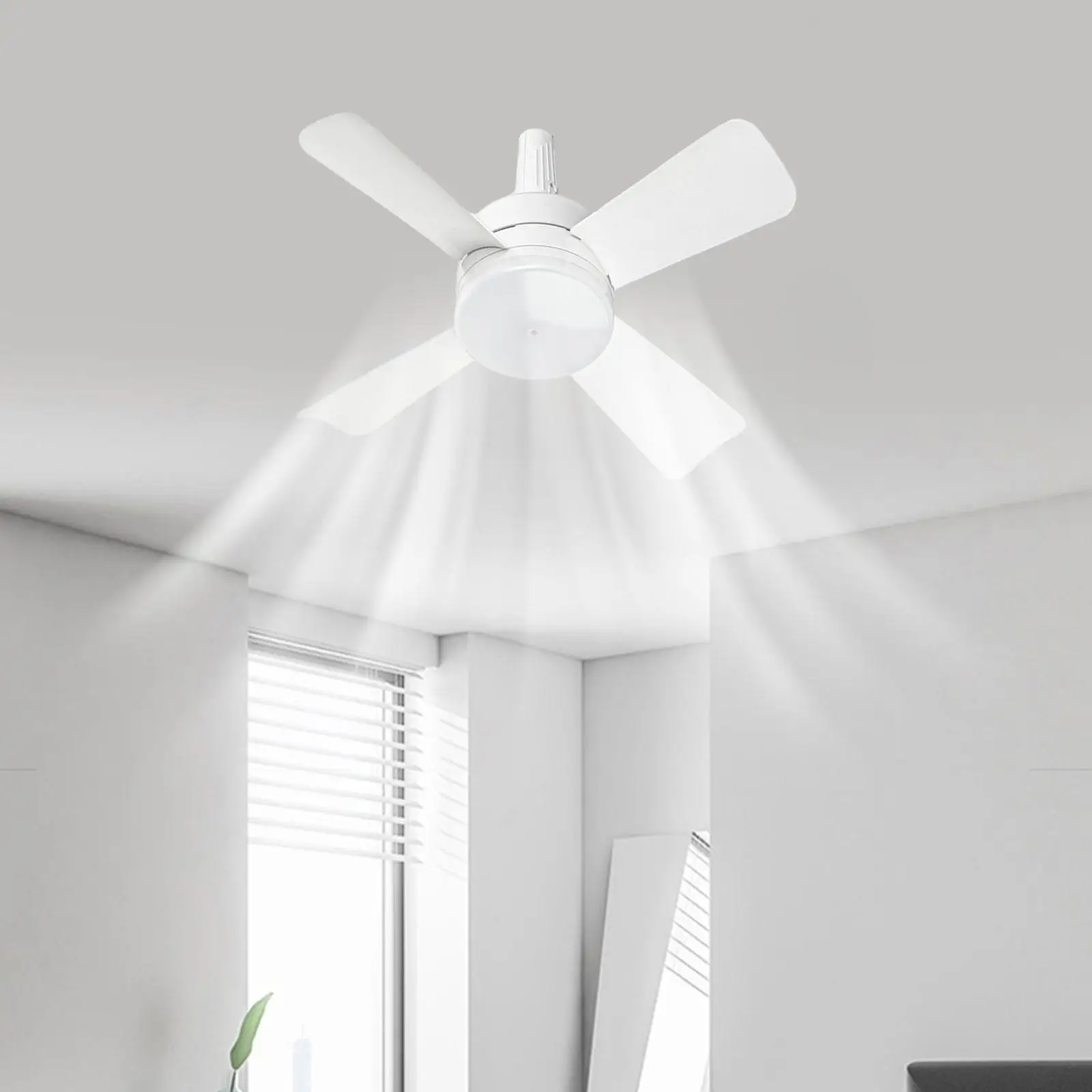 

40cm Socket Fan Light with Remote Control E27 Socket for Indoor Outdoor