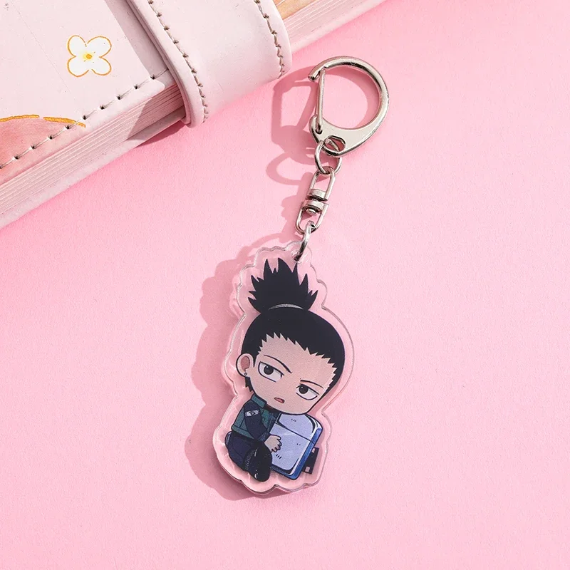 Anime Keychain Women Men Key Chain Cartoon Double Sided Pendant Key Holder Acrylic Jewelry for Kids Birthday Gifts