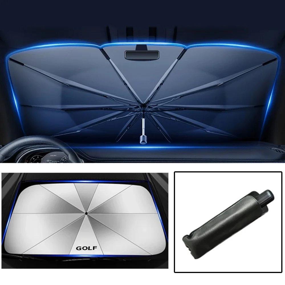 Car Windshield Sunshades Interior Protector Accessorie Part Parasol Umbrella Front Covers Sun Protection for Volkswagen VW GOLF