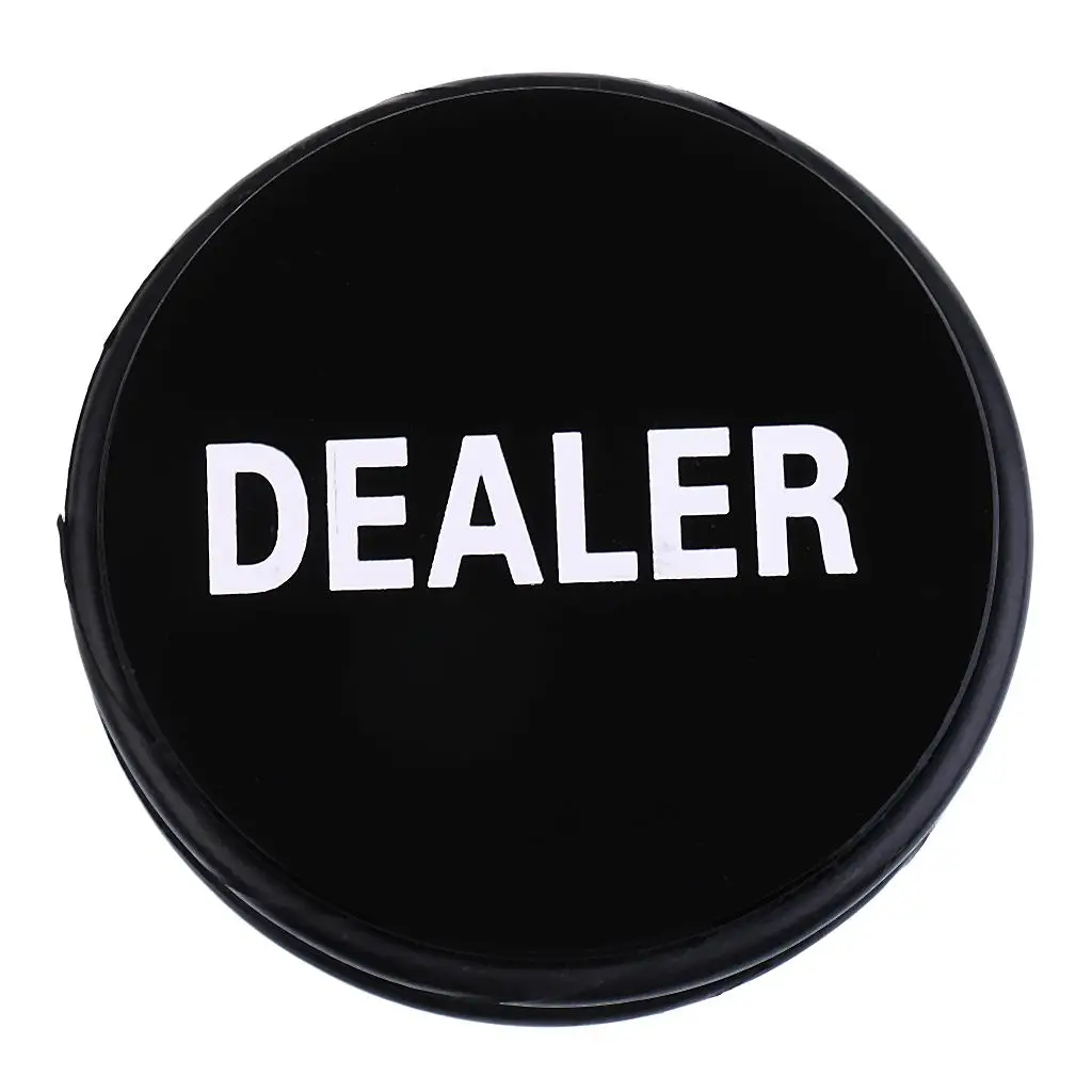Acrylic 2 Sided White / Black Dealer Button Poker 3 Inches poker dealer button