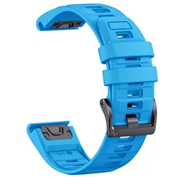 Two-Tone Silicone Strap - QuickFit 26mm/22mm Watch Band Accessories - 22mm-instinct (Sky blue)