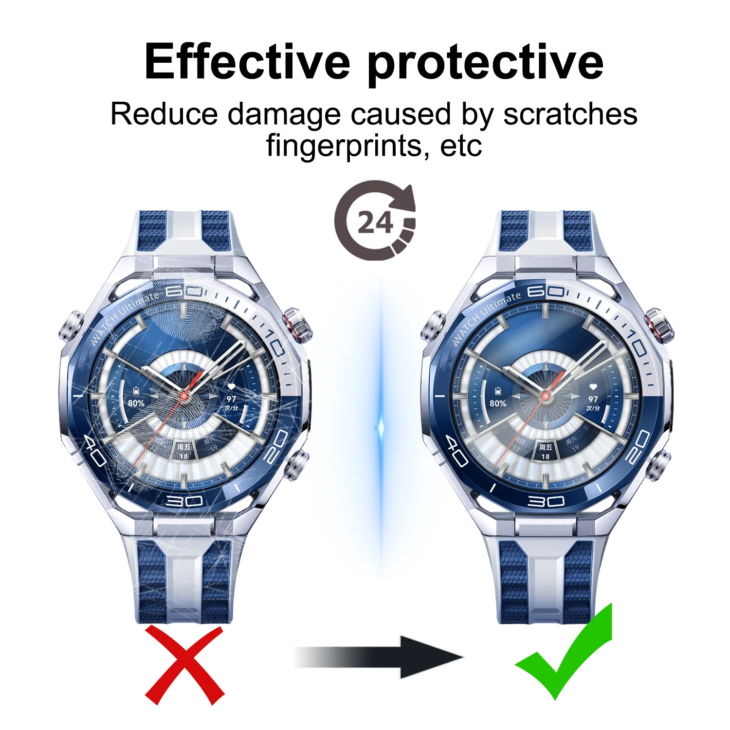 3D Curved Screen Protector for Smartwatches - Full Cover, Anti-Scratch Film