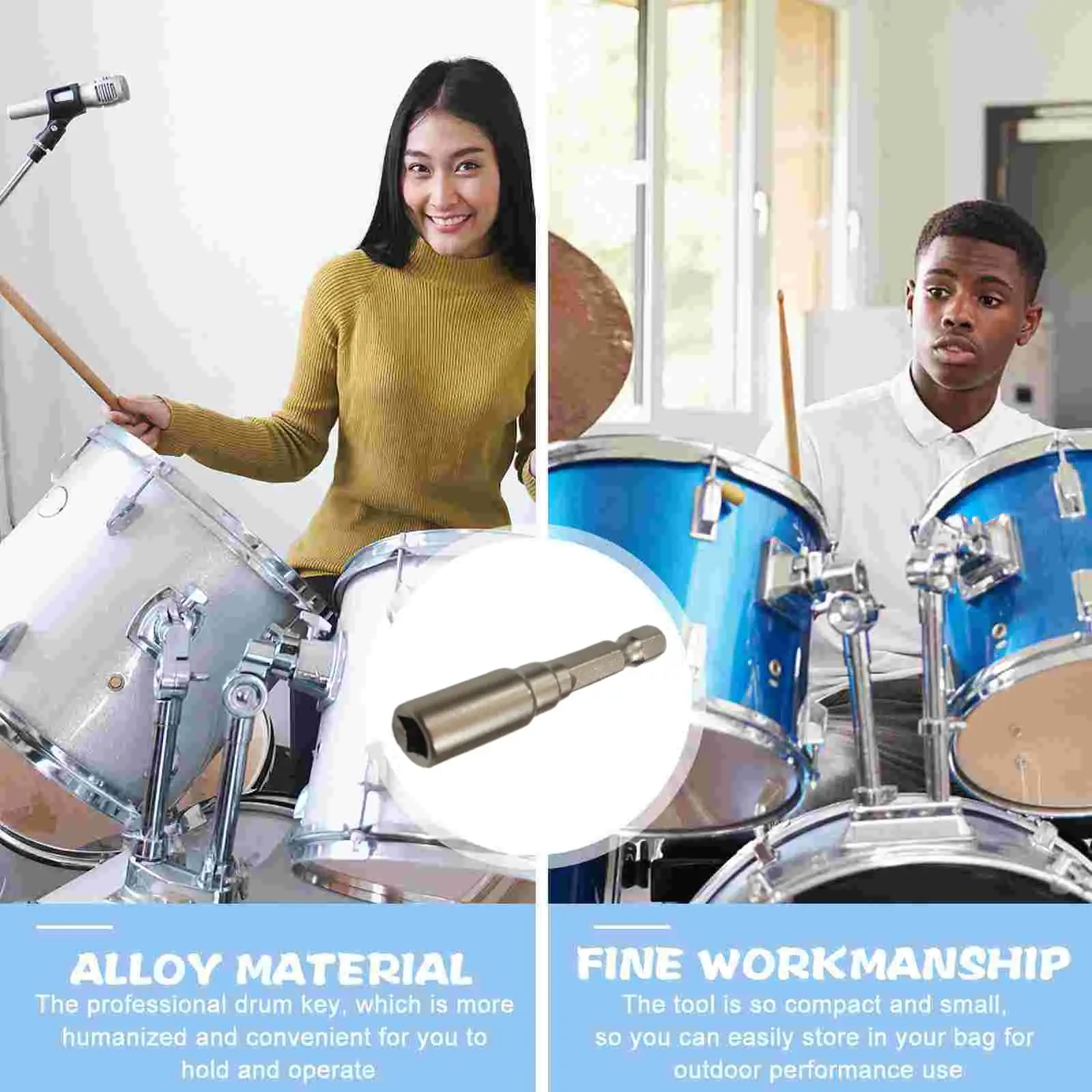 Chiave Per Tamburo Da Trapano | Punta Magnetica Universale Per Accordatura Batteria | Accessorio Per Trapani A Percussione | Strumento Musicale Hardware