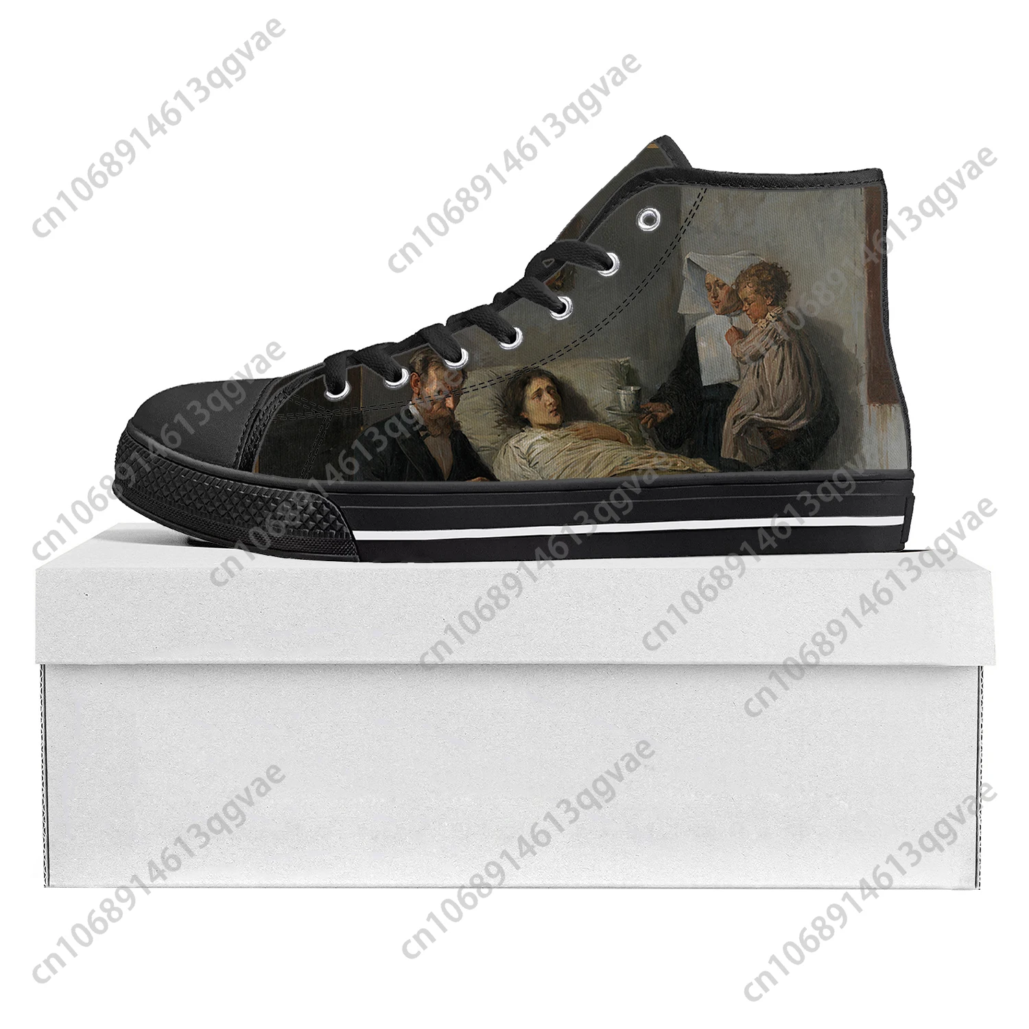 Picasso Oil Paint Science And Compassion High Top High Quality Sneakers Mens Womens Teenager Canvas Sneaker Couple Custom Shoes