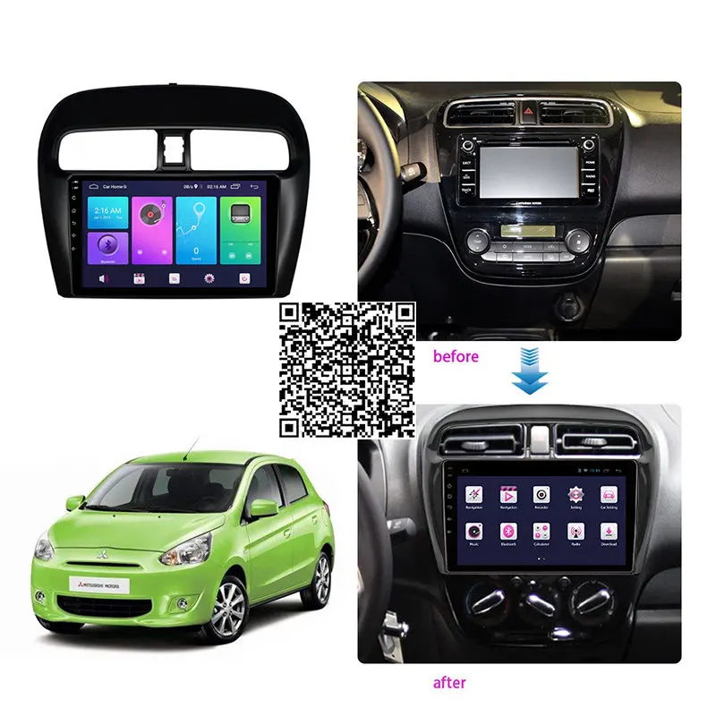 

4+64G Car Radio Stereo For Mitsubishi Mirage Attrage 2012-2018 Android Multimedia System GPS Navigation DVD Player