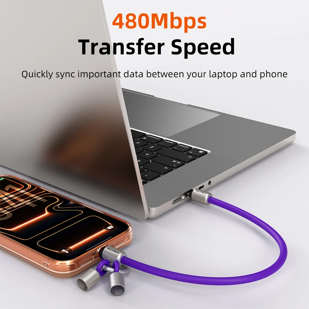 케이블타임 USB C 케이블 PD60W 타입 C 고속 충전 케이블 스피드 키체인 USB C to 타입 C 화웨이 아이폰17 충전 케이블 SSD용