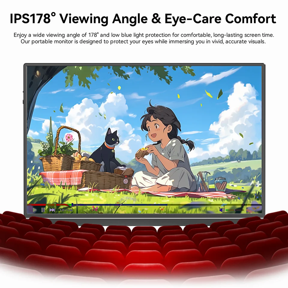 VEOUT-ラップトップ用ポータブルモニター,16インチ,1920x1200p