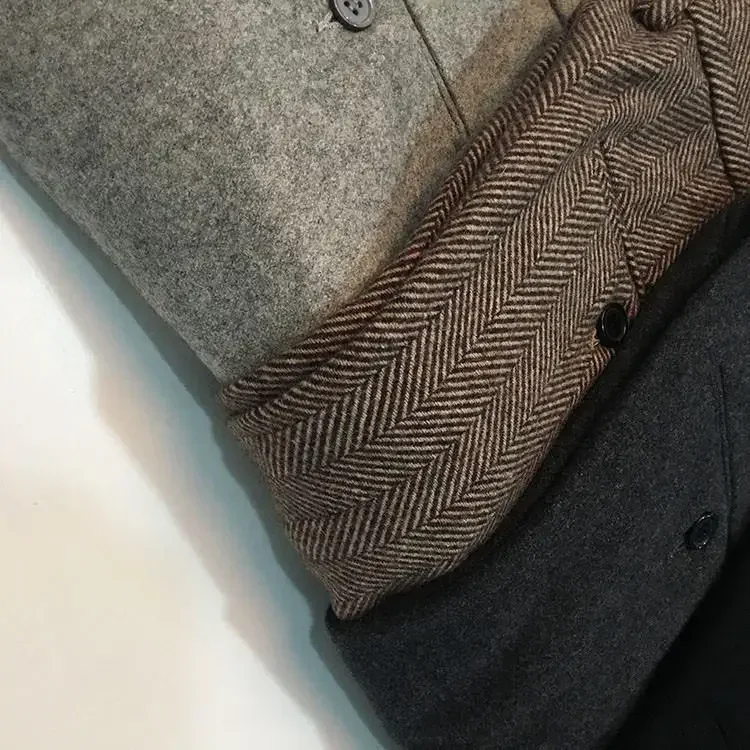 2024 Trousers for Men Herringbone Clothing Retro Autumn Winter Wool Tweed Pants Clothes Plus Size for Gentleman Trousers P78 3
