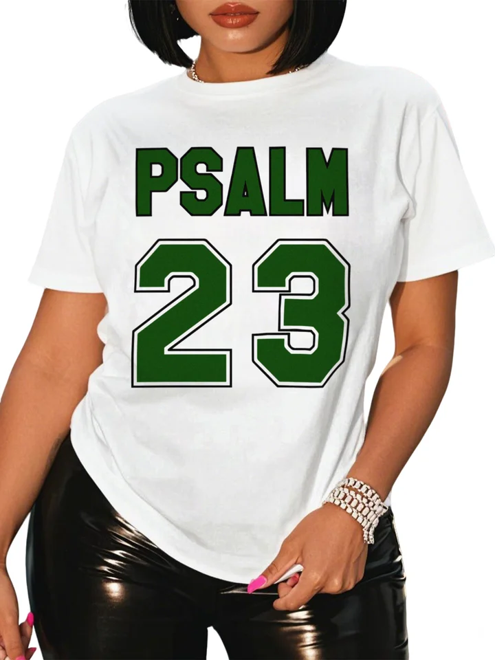 Plus Size Psalm 23 Jersey T-Shirt for Women