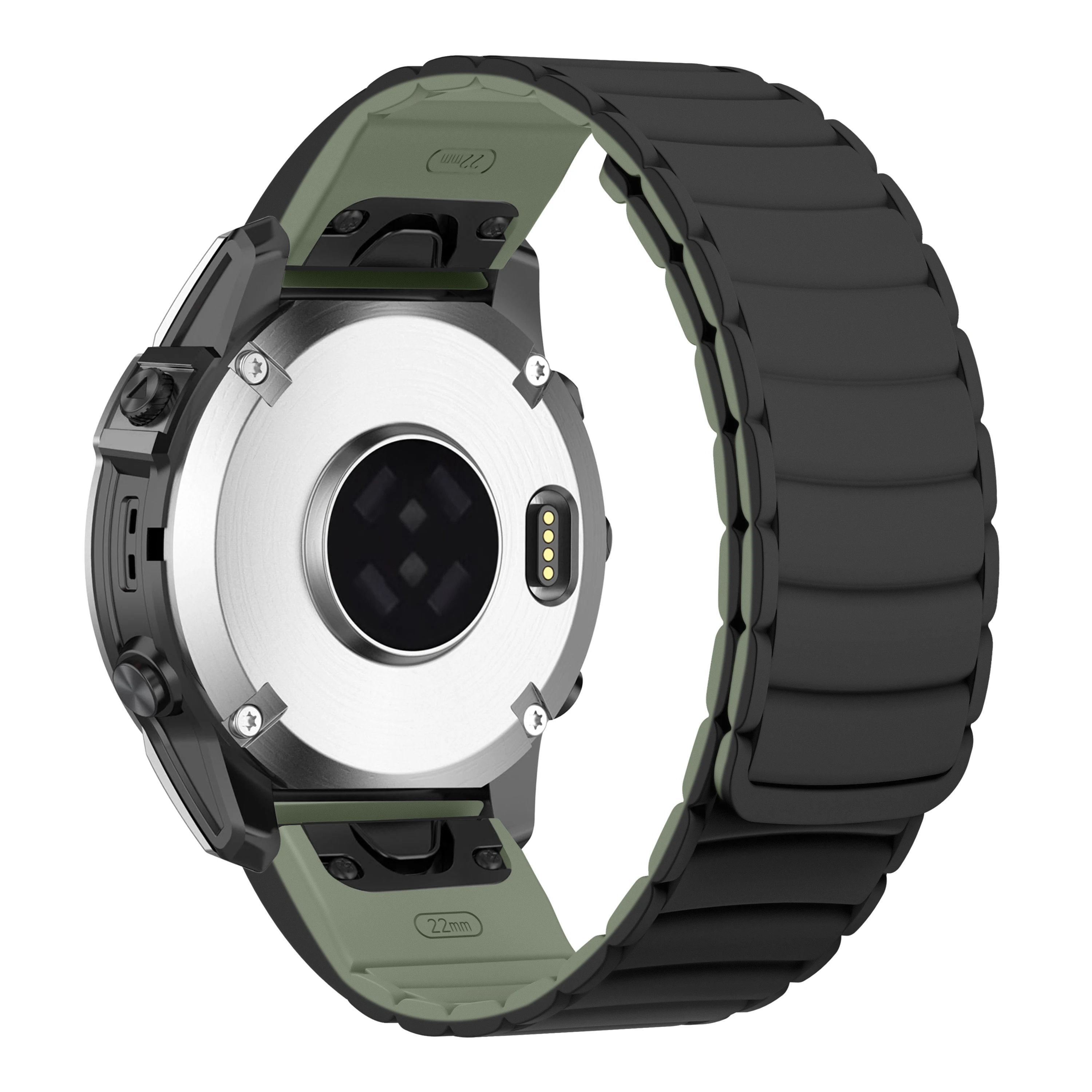 Magnetic Silicone Band with QuickFit 26mm/22mm Strap Adjustment