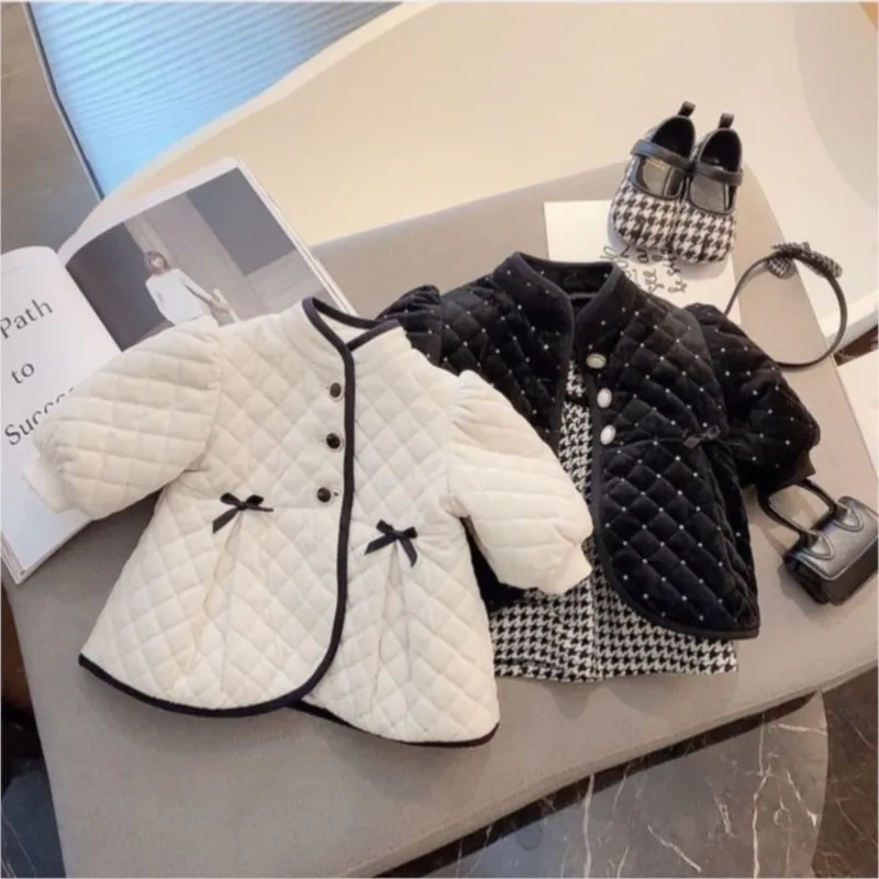 new spring autumn/winter Girls Kids cotton-padded coat clothes comfortable cute baby Clothes Children Clothing