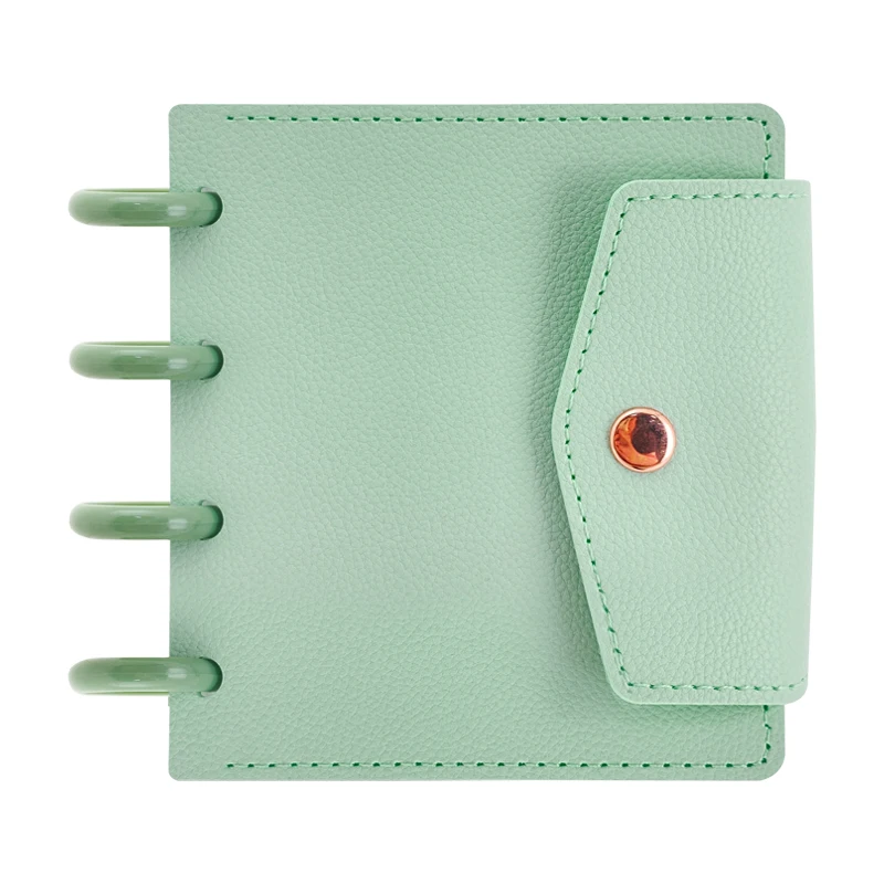 Cogumelo Hole Binder com Bolsos Transparentes Álbum de Fotos Fichário Disco Ligado Photocard Planejador Inserções Anel 3