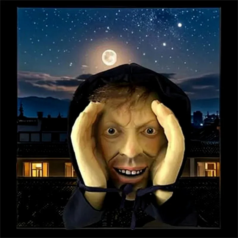 Scary Peeper Freak Halloween Decoration Scary Peeper Window Prank Indoor And Outdoor Window Stickers For Spooky House Party 1