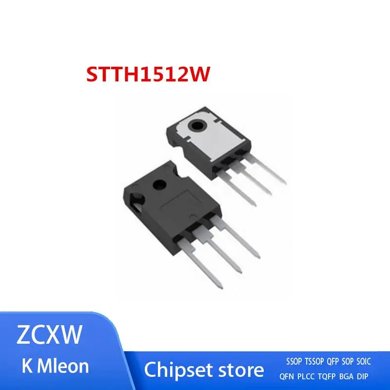 

10PCS/LOT STTH1512W STTH1512pI STTA1512pI STTA1512p DO-247/DOp3I 15A 1200V
