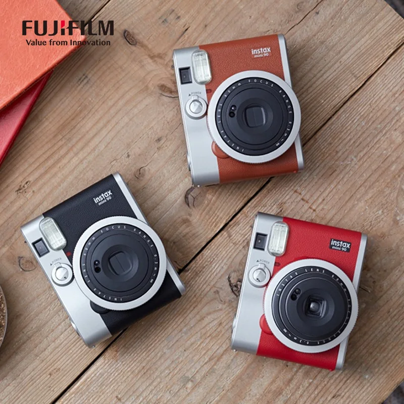 Fuji Brand Black/brown Instant Camera Mini 90 Neo Camera + 