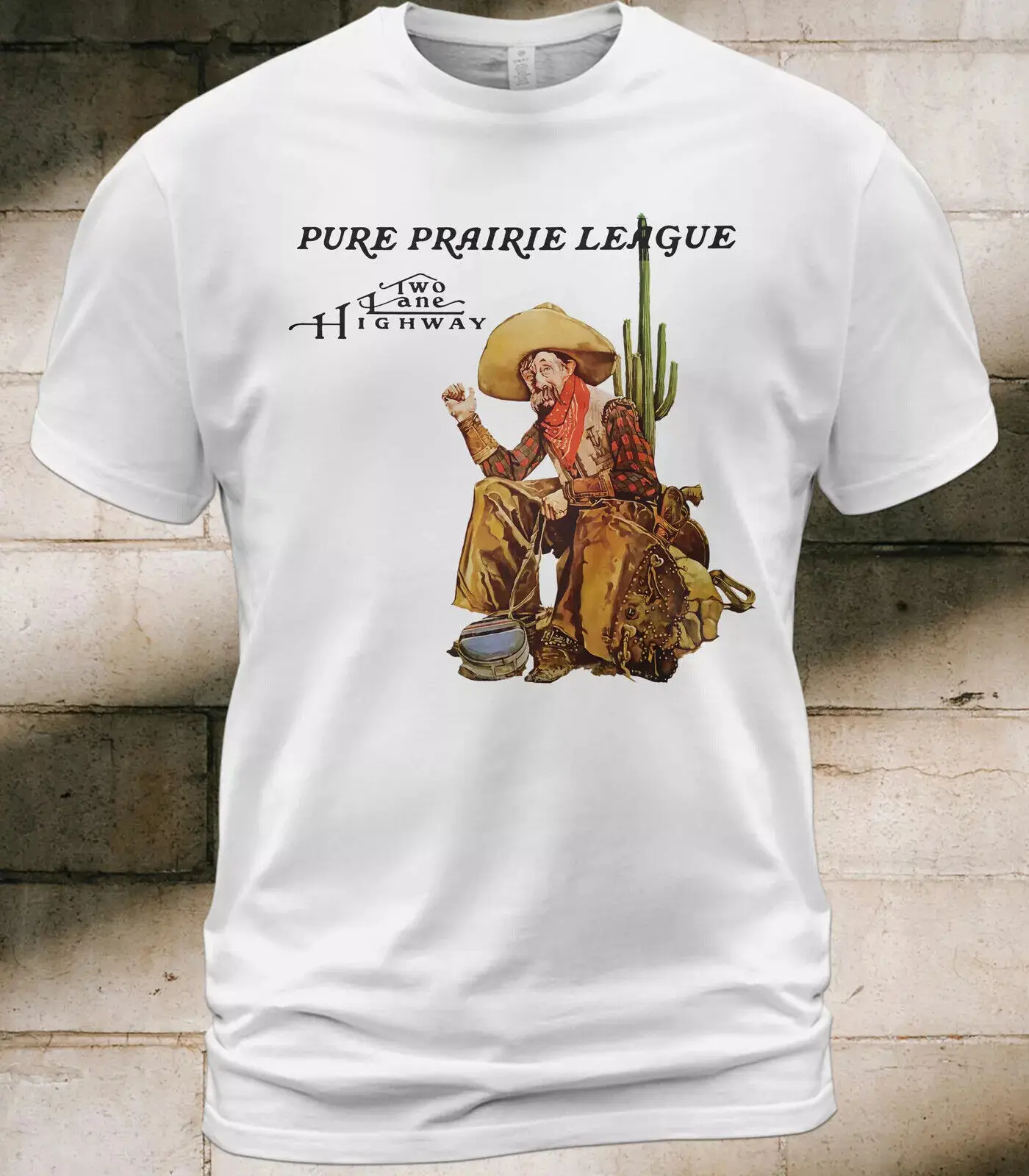 Sale! T-Shirt Pure Prairie League Two Lane Highway Album Tee Craig Fuller