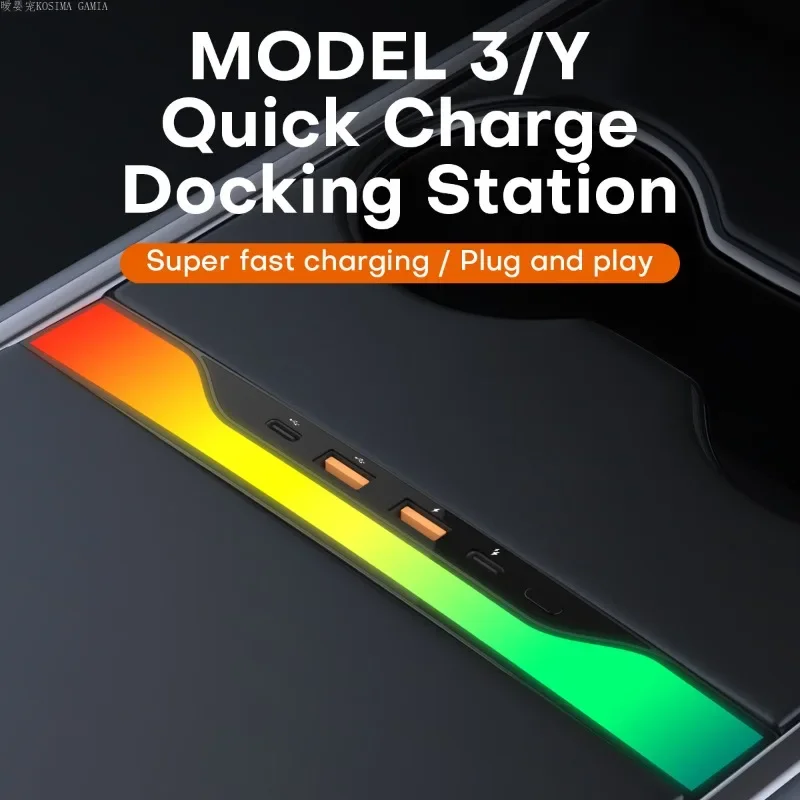 

4 в 1, USB-разветвитель для Tesla Model 3/Y