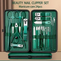 7/13/24pcs Manicure Tool Set, Cuticle Nippers And Cutter Kit, Professional Nail Clippers Pedicure Kit, Nail Art Tools 1