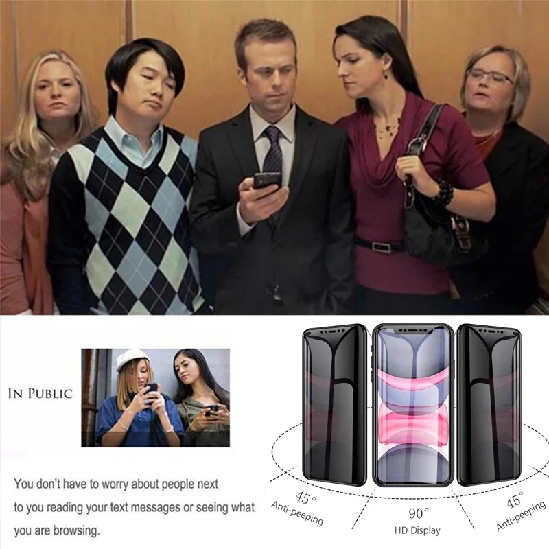 50Pcs Matte Soft Ceramic Anti-spy Film For Motorola Moto G22 G32 G42 G62 G40 Fusion G13 G23 G73 G53 5G Screen Protectors Privacy