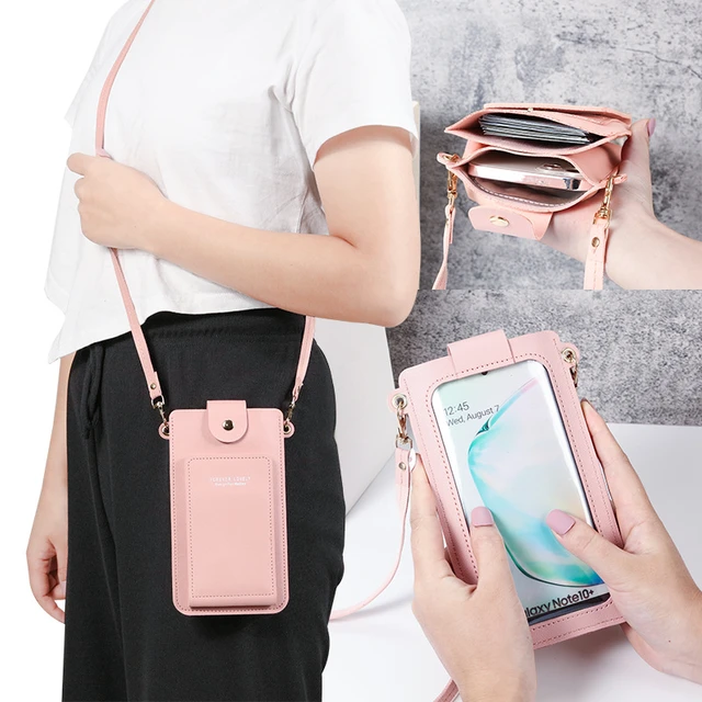 Cellphone Shoulder Bag Women PU Leather Crossbody Bag Mobile Phone Bag New  Handbag Card Holder Messenger Bag Flap Wallet Pockets - AliExpress