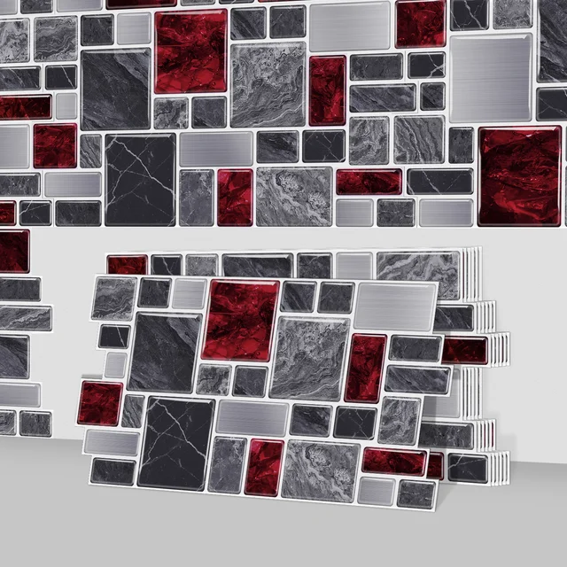 Easy Install Marble Wall Panels Peel and Stick 3D Brick Wallpaper Self Adhesive Waterproof Sticker for Home Renovation