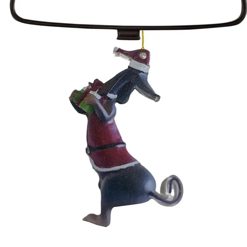 

Christmas Pendant Decoration Funny Dog Car Pendant Christmas Crafts Christmas Flat Dachshund Pendant Decor For Car Decoration