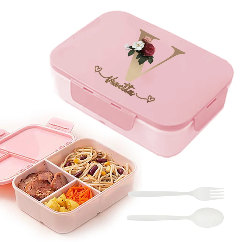 Personalized Leakproof Bento Box with Lid - DIY Portable Meal Holder & Travel Breakfast Organizer