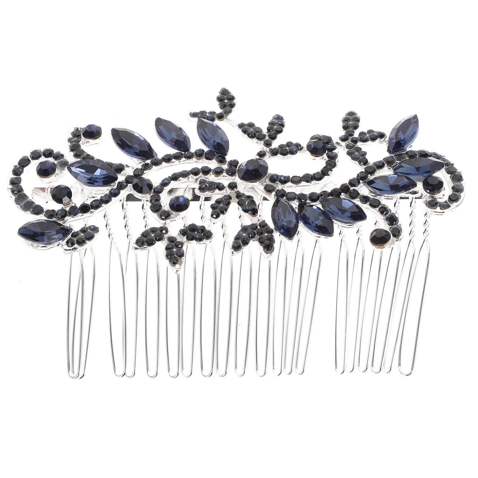 

Blue Rhinestone Bride Hair Comb Chic Headwear Headdress Photography Props Party Hair Accessories for Women Ladies