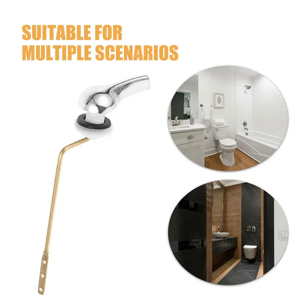 Side Toilet Handle Replacement Kit Flush Lever Chain Universal Tank Levers Cistern Parts Accessories Brass Mount Inside Fitting