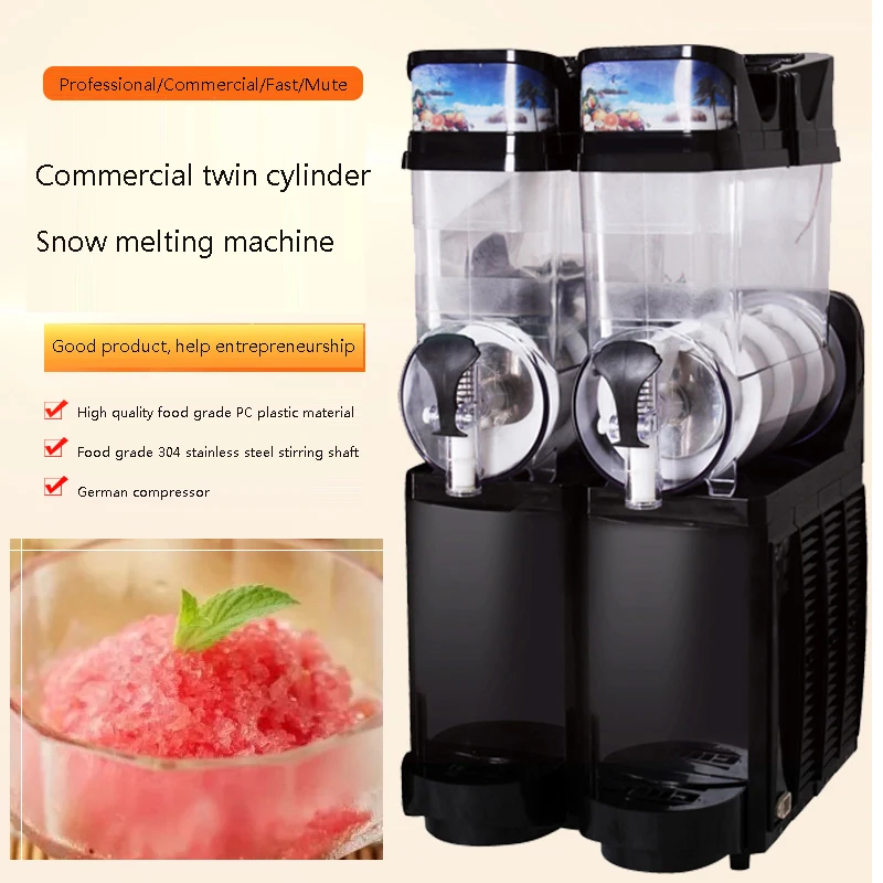 Description Picture 3 of itemSlush Machine Commercial Snow Melting Machine Mud Ice Beverage Cold Drink Machine Slush Ice Cream Machine Double Tank Single Jar