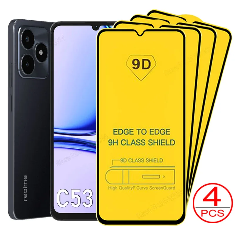 Protection écran En Verre Céramique Privacy Pour Realme C55 - Noir, Flexible Et Couvrant