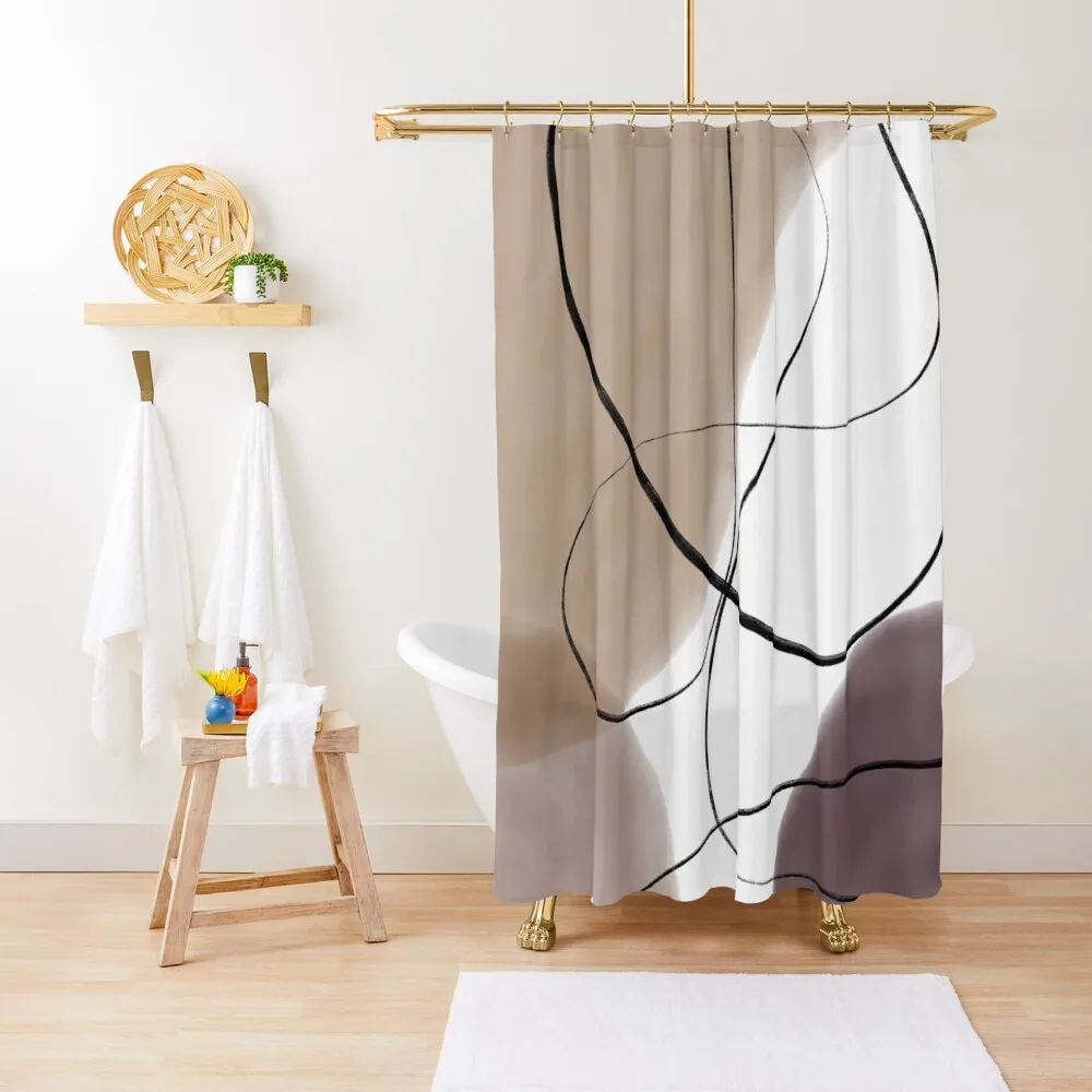 

Earth Tones Organic Shapes Shower Curtain Luxury Bathroom Shower Bathroom Deco Modern Showers For Bathroom Curtain