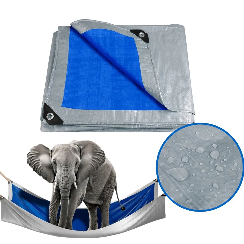 Heavy Duty Tarp Cover Extra Thick Tarps Waterproof Tear Rip Proof UV Resistant Tarpaulin with Reinforced Grommets Camping Awning waterproof tarpaulin waterproof tarp tarpaulin rain cover