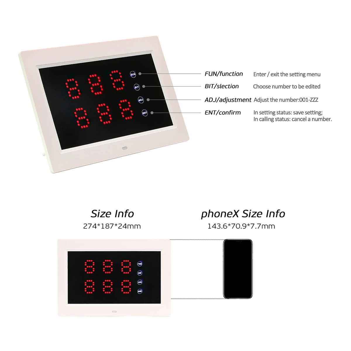 BYHUBYENG Watch Pager Screen System Beeper For Equipement Cafe Restaurant Bell Call Staff Desk Bipeur Appel Button Nurse Office