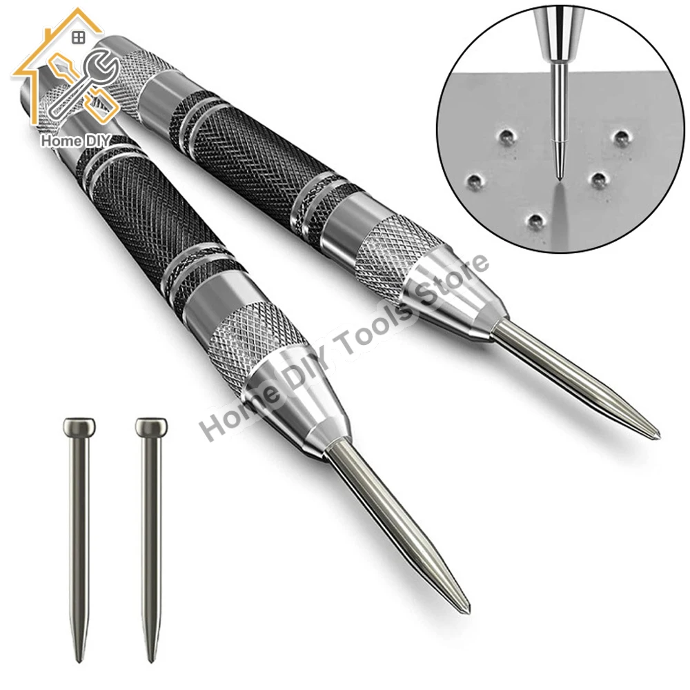 

Automatic Spring Locator Marker PunchesHole Marker FiringPin Window Breaker Woodworking Marker Centre Steel Drill Locating Punch