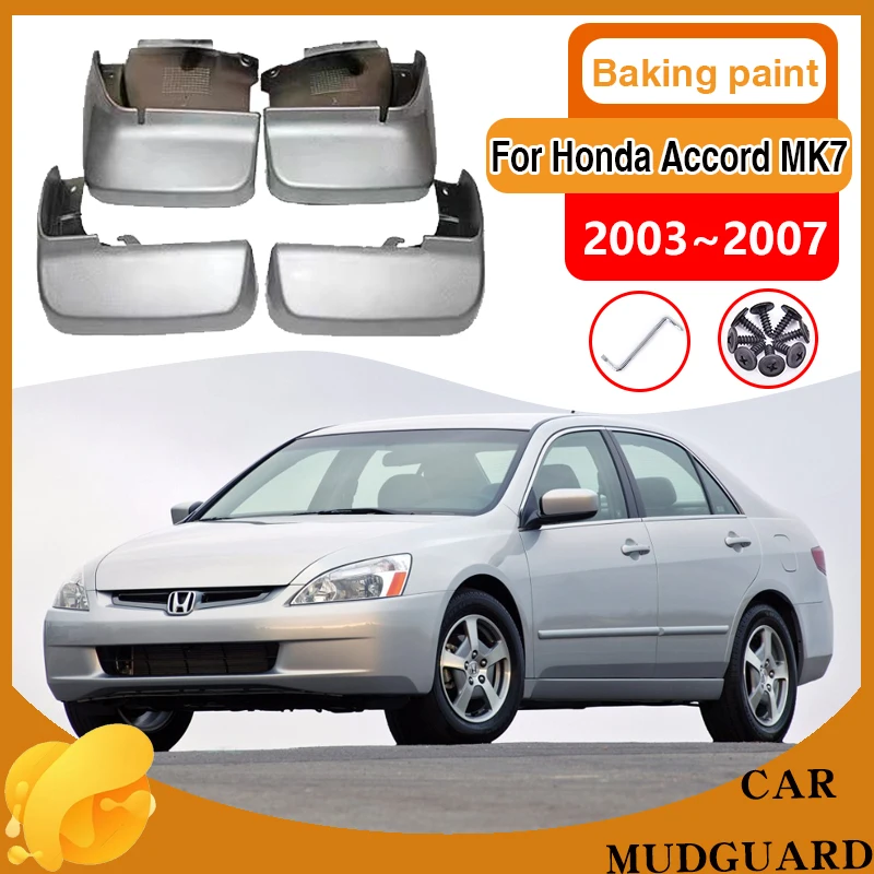 

Car MudFlaps for Honda Accord MK7 2003~2007 Mudguards Guards Front Rear Wheel Fender Baking Paint Protect Mud Flaps Accessories