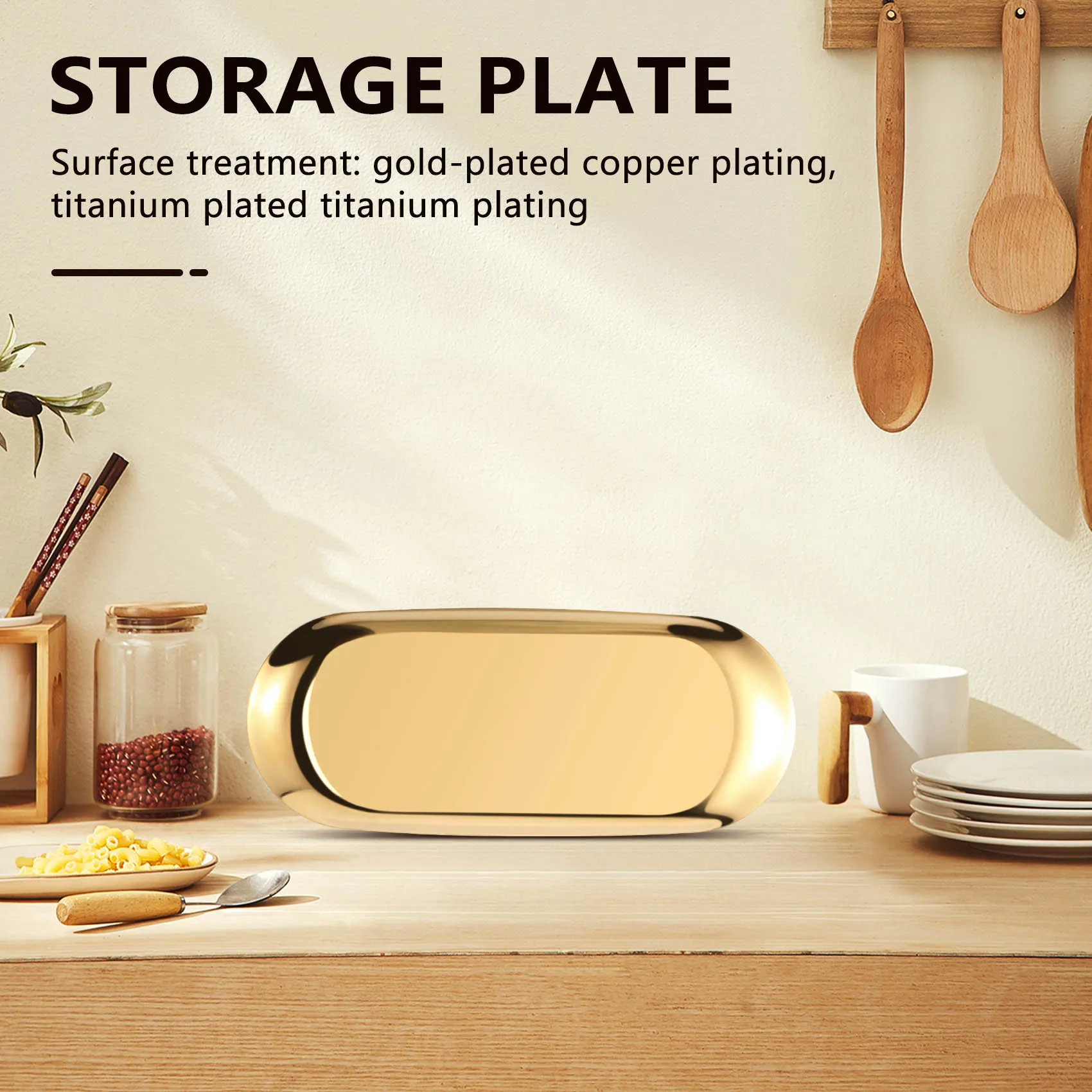 Metal Storage Tray Gold Oval Dotted Fruit Plate Small Items Jewelry Display Tray Mirror 5