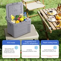 Réfrigérateur de voiture Zone de température unique -20 ℃ ~20 ℃ , Réfrigération par compresseur de grande capacité 12/24 V DC + 220 V AC 10 L, ultra silencieux 4