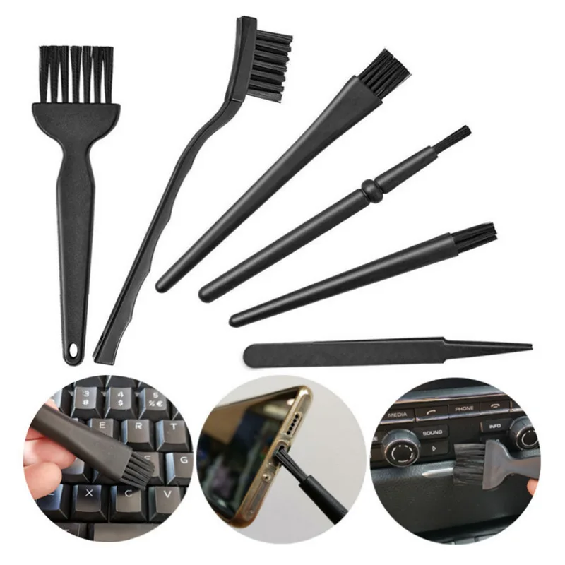 6pcs/set  Keyboard Cleaning Brush  Laptop PC Mainboard Computer Anti-static Brushes Dust Remover Electronic Clean Care Tools 6