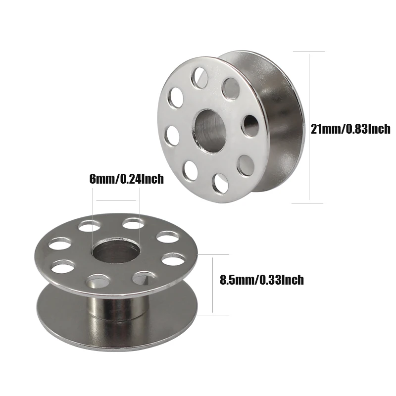 Bulk Pack of Metal Bobbins for Industrial Sewing Machines - Durable Sewing Accessories