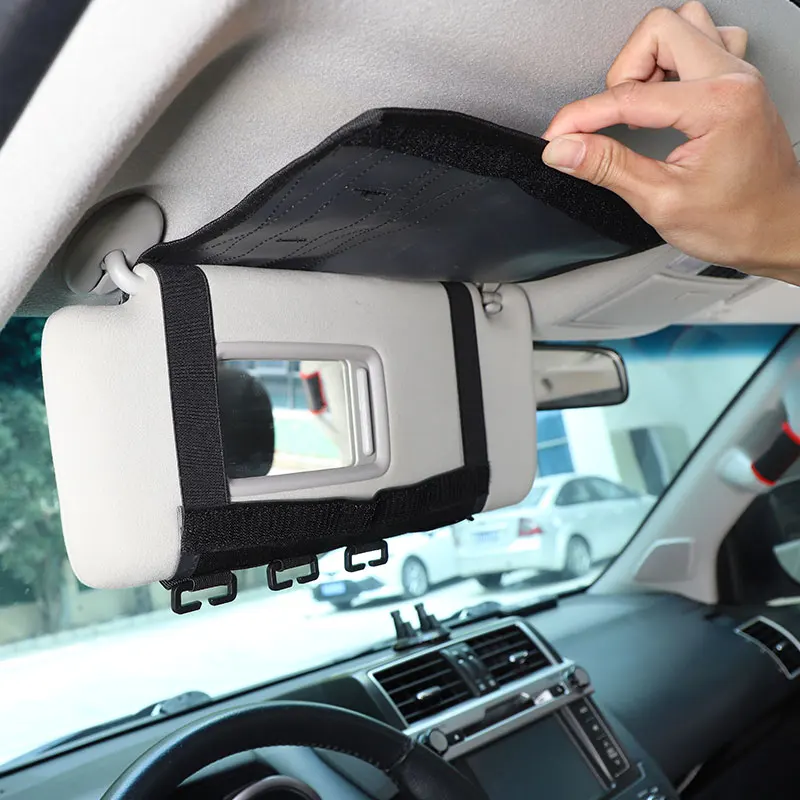 Per Toyota Land Cruiser Prado Fj 150 10-18 Oxford Cloth Car Parasole Organizer Panel Multi-Pocket Storage Bag Accessori Auto