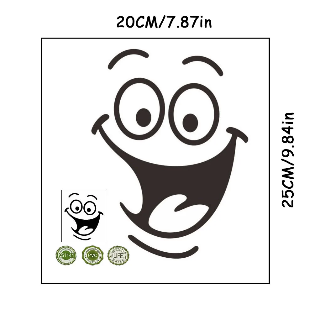 Toilet Stickers 1pc toilet wall stickers toilet stickers vinyl stickers cute and creative happy expression toilet sticker waterproof bathroom wall decal for fun and personalization