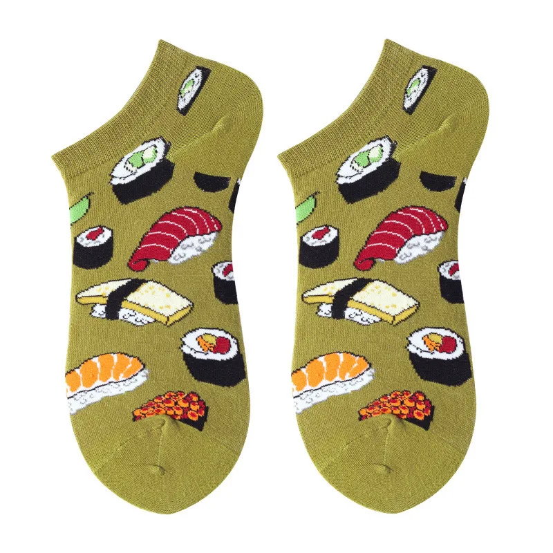Colorful Cotton Novelty Socks - Funny Avocado and Animal Prints