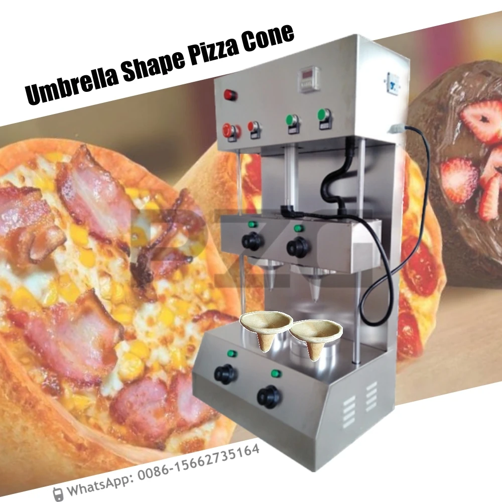 Umbrella Shape Pizza Cone Making Machine Ice Cream Cone Maker Dairy Sweet Waffle Cup For Pizza